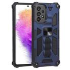 For Samsung Galaxy A73 5G Shockproof TPU + PC Magnetic Protective Phone Case with Holder(Blue) - 1