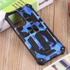 For Samsung Galaxy A73 5G Camouflage Armor Shockproof TPU + PC Magnetic Protective Phone Case with Holder(Dark Blue) - 2