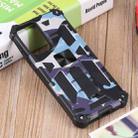 For Samsung Galaxy A73 5G Camouflage Armor Shockproof TPU + PC Magnetic Protective Phone Case with Holder(Light Blue) - 2