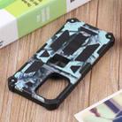 For Samsung Galaxy A73 5G Camouflage Armor Shockproof TPU + PC Magnetic Protective Phone Case with Holder(Mint Green) - 4