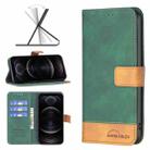 For iPhone 12 / 12 Pro BF11 Color Matching Skin Feel Leather Phone Case(Green) - 1