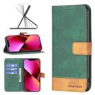 For iPhone 13 BF11 Color Matching Skin Feel Leather Phone Case For iPhone 8 Plus / 7 Plus(Green) - 1