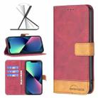 For iPhone 13 mini BF11 Color Matching Skin Feel Leather Phone Case (Red) - 1