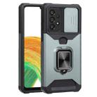 For Samsung Galaxy A33 5G Sliding Camera Cover Design PC + TPU Shockproof Phone Case(Dark Green) - 1