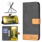 For Samsung Galaxy A03 166mm BF11 Color Matching Skin Feel Leather Phone Case(Black) - 1