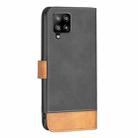 For Samsung Galaxy A42 BF11 Color Matching Skin Feel Leather Phone Case(Black) - 3