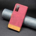 For Samsung Galaxy S20 FE BF11 Color Matching Skin Feel Leather Phone Case(Red) - 7