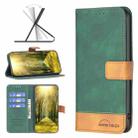 For Samsung Galaxy S20 BF11 Color Matching Skin Feel Leather Phone Case(Green) - 1