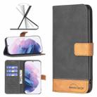 For Samsung Galaxy S21+ 5G BF11 Color Matching Skin Feel Leather Phone Case(Black) - 1