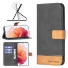 For Samsung Galaxy S21 5G BF11 Color Matching Skin Feel Leather Phone Case(Black) - 1