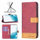 For Samsung Galaxy S22+ 5G BF11 Color Matching Skin Feel Leather Phone Case(Red) - 1