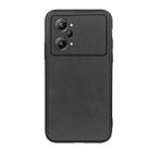 For OPPO K10 Pro 5G Accurate Hole Two-color Calf Texture PU Phone Case(Black) - 1