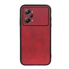 For OPPO K10 Pro 5G Accurate Hole Two-color Calf Texture PU Phone Case(Red) - 1