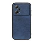 For OPPO K10 Pro 5G Accurate Hole Two-color Calf Texture PU Phone Case(Blue) - 1