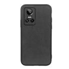 For OPPO Realme GT Neo 3 Accurate Hole Two-color Calf Texture PU Phone Case(Black) - 1