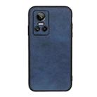 For OPPO Realme GT Neo 3 Accurate Hole Two-color Calf Texture PU Phone Case(Blue) - 1