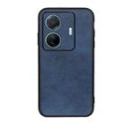 For vivo S15e Accurate Hole Two-color Calf Texture PU Phone Case(Blue) - 1