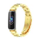 For Fitbit Luxe Mijobs Stainless Steel Metal Watch Band(Gold) - 1