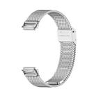 For Fitbit Luxe Mijobs Milan Buckle Stainless Steel Metal Watch Band(Silver) - 1