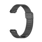 For Fitbit Luxe Mijobs Milan Buckle Stainless Steel Metal Watch Band(Black) - 1
