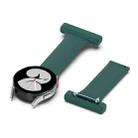 20mm Silicone Nurse Brooch Watch Band(Dark Green) - 1