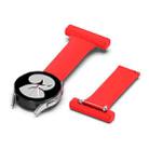 20mm Silicone Nurse Brooch Watch Band(Red) - 1