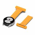 20mm Silicone Nurse Brooch Watch Band(Yellow) - 1