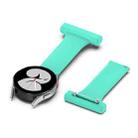 20mm Silicone Nurse Brooch Watch Band(Mint Green) - 1