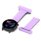 22mm Silicone Nurse Brooch Watch Band(Purple) - 1