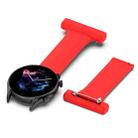 22mm Silicone Nurse Brooch Watch Band(Red) - 1