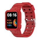 For Xiaomi Redmi Watch 2 Lite/Watch Lite 2/Watch Lite/Redmi Watch 2/Redmi Watch Silicone Integrated Watch Band(Red) - 1