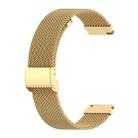 19mm Snap-fit Stainless Steel Mesh Watch Band(Gold) - 3