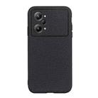 For OPPO K10 Pro 5G Accurate Hole Genuine Leather Phone Case(Black) - 1