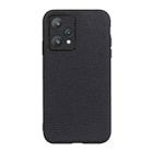 For OPPO Realme 9 Pro Accurate Hole Genuine Leather Phone Case(Black) - 1