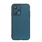 For OPPO Realme 9 Pro Accurate Hole Genuine Leather Phone Case(Green) - 1