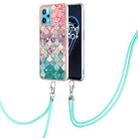 For OPPO Realme 9 Pro+ 5G Electroplating IMD TPU Phone Case with Lanyard(Colorful Scales) - 1