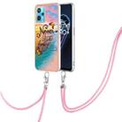 For OPPO Realme 9 Pro 5G Electroplating IMD TPU Phone Case with Lanyard(Dream Butterfly) - 1