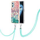 For OPPO Realme 9i / A36 / A96 4G Electroplating IMD TPU Phone Case with Lanyard(Colorful Scales) - 1