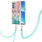 For OPPO Reno6 Pro+ 5G / Reno6 Pro Electroplating IMD TPU Phone Case with Lanyard(Colorful Scales) - 1