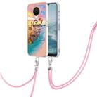 For Nokia G20 / G10 Electroplating IMD TPU Phone Case with Lanyard(Dream Butterfly) - 1