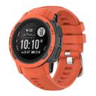 For Garmin Instinct 2S Silicone Stainless Steel Buckle Watch Band(Blaze Red) - 1