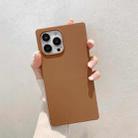 Square Skin Feel TPU Phone Case For iPhone 12 / 12 Pro(Caramel) - 1