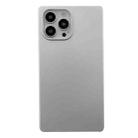 Square Matte Silver TPU Phone Case For iPhone 12 Pro Max - 1