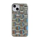 For iPhone 13 Pro Weave Texture Electroplated TPU Phone Case (Silver) - 1