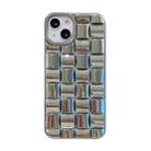 For iPhone 13 Weave Texture Electroplated TPU Phone Case(Silver) - 1