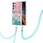 For Samsung Galaxy S22 Ultra 5G Electroplating IMD TPU Phone Case with Lanyard(Colorful Scales) - 1