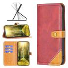 For Nokia G21 / G11 Color Matching Double Sewing Thread Leather Phone Case(Red) - 1