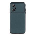 For OPPO K10 Pro 5G Accurate Hole Lambskin Texture Genuine Leather Phone Case(Green) - 1