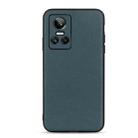 For OPPO Realme GT Neo 3 Accurate Hole Lambskin Texture Genuine Leather Phone Case(Green) - 1