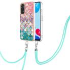 For Xiaomi Redmi Note 11S / Note 11 Global Electroplating IMD TPU Phone Case with Lanyard(Colorful Scales) - 1